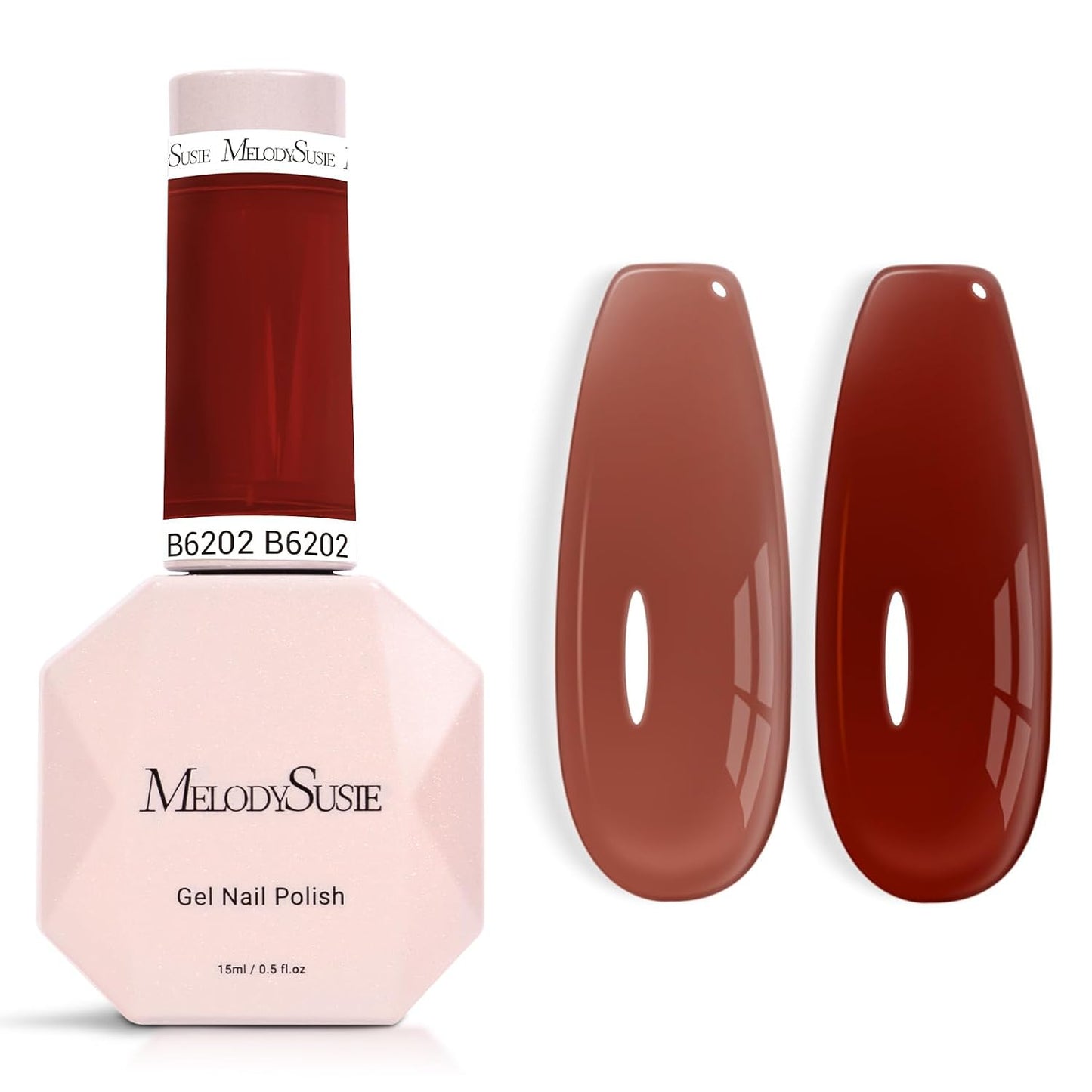 MelodySusie Nude Gel Nail Polish - Milky Pastel Color, 0.5 Fl. Oz | Soak Off UV LED for DIY Manicure