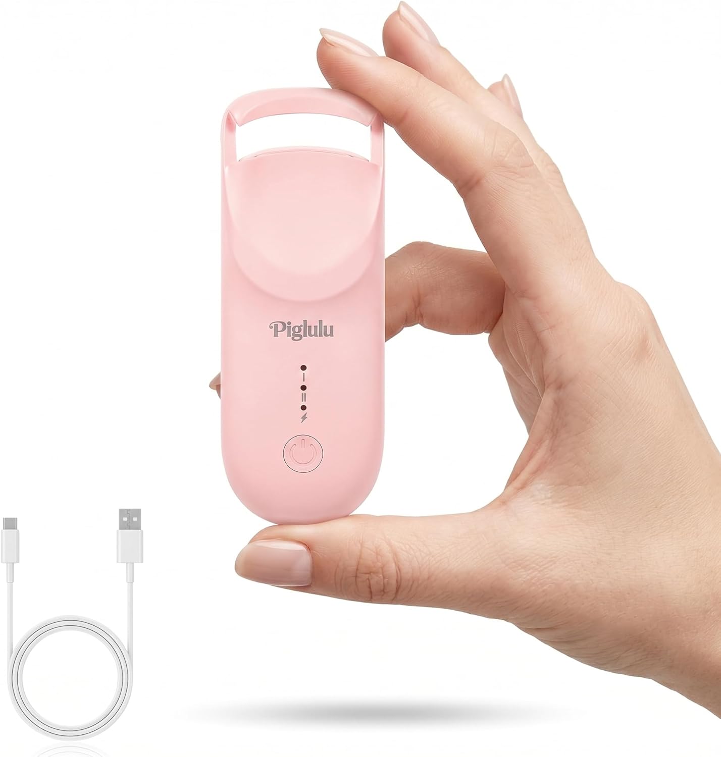 Heated Eyelash Curler - Mini Electric Curler with 5s Fast Heating & 24H Long-Lasting Curl | 2-Level Temp Control, Anti-Burn Silicone Pad