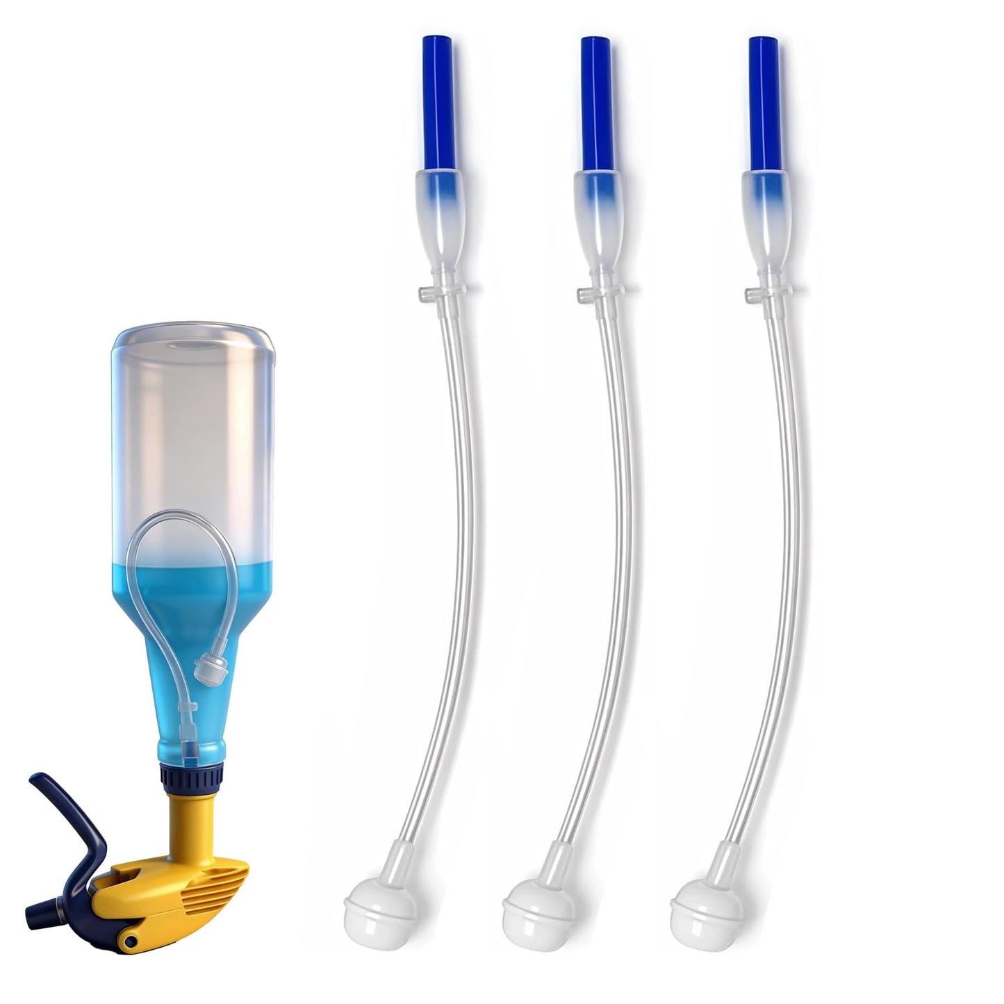 3 Pack Universal Fit 360° Spray Bottle Adapter,4.3in Weighted Tube Replacement，Upside Down Multi-Angle Sprayer Attachment for Kitchen, Garden, Home and Office, Cleaning Solutions