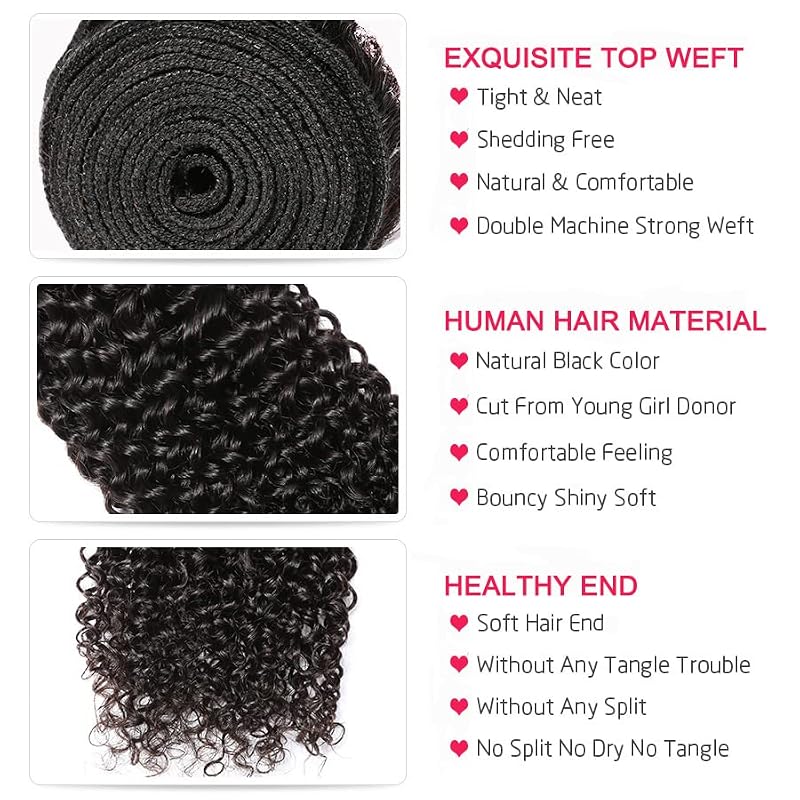 10 Inch Kinky Curly Human Hair Bundle - 8A Unprocessed Remy