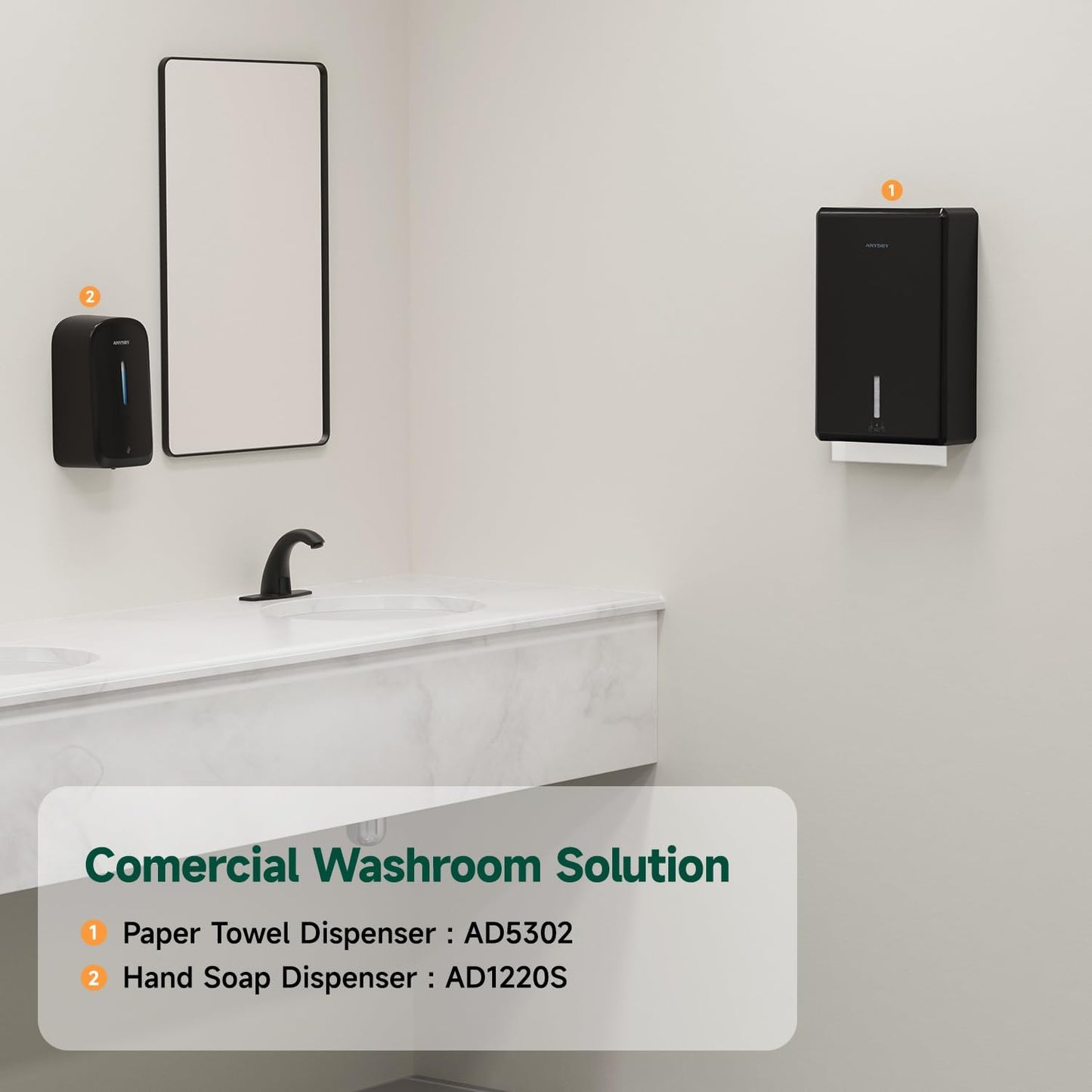 Paper Towel Dispenser - Wall Mount Commercial 400-Sheet Multifold with Lock | Ideal for Public Spaces (Folded Size ≤ 10" x 3.5")