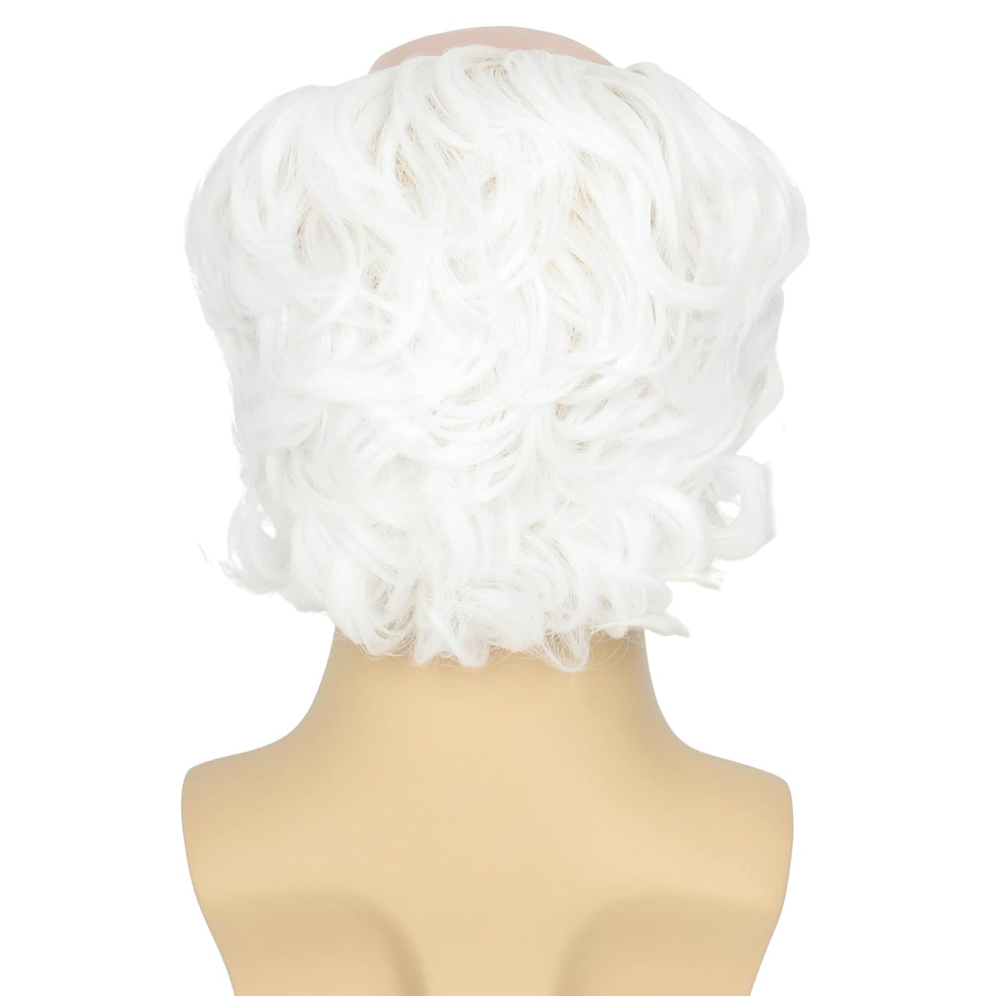 Old Man Wig for Halloween | White Bald Cap with Hair on Sides | Grandpa Cosplay Costume