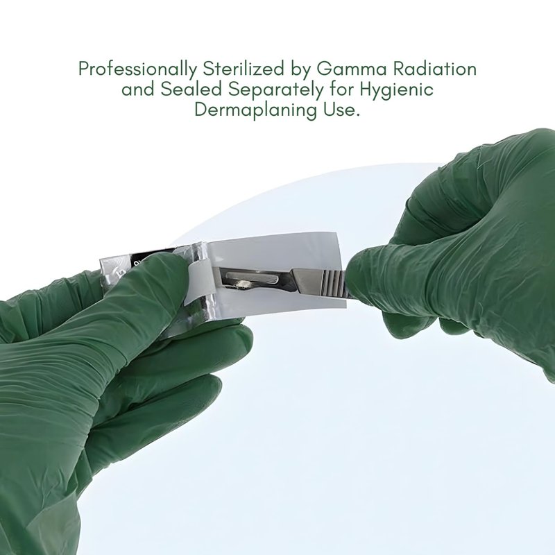 ABR Supplies 10R Dermaplane Blade – Stainless Steel Surgical Scalpel Blades, Individually Wrapped, Professional & Home Use, 100 Count Box