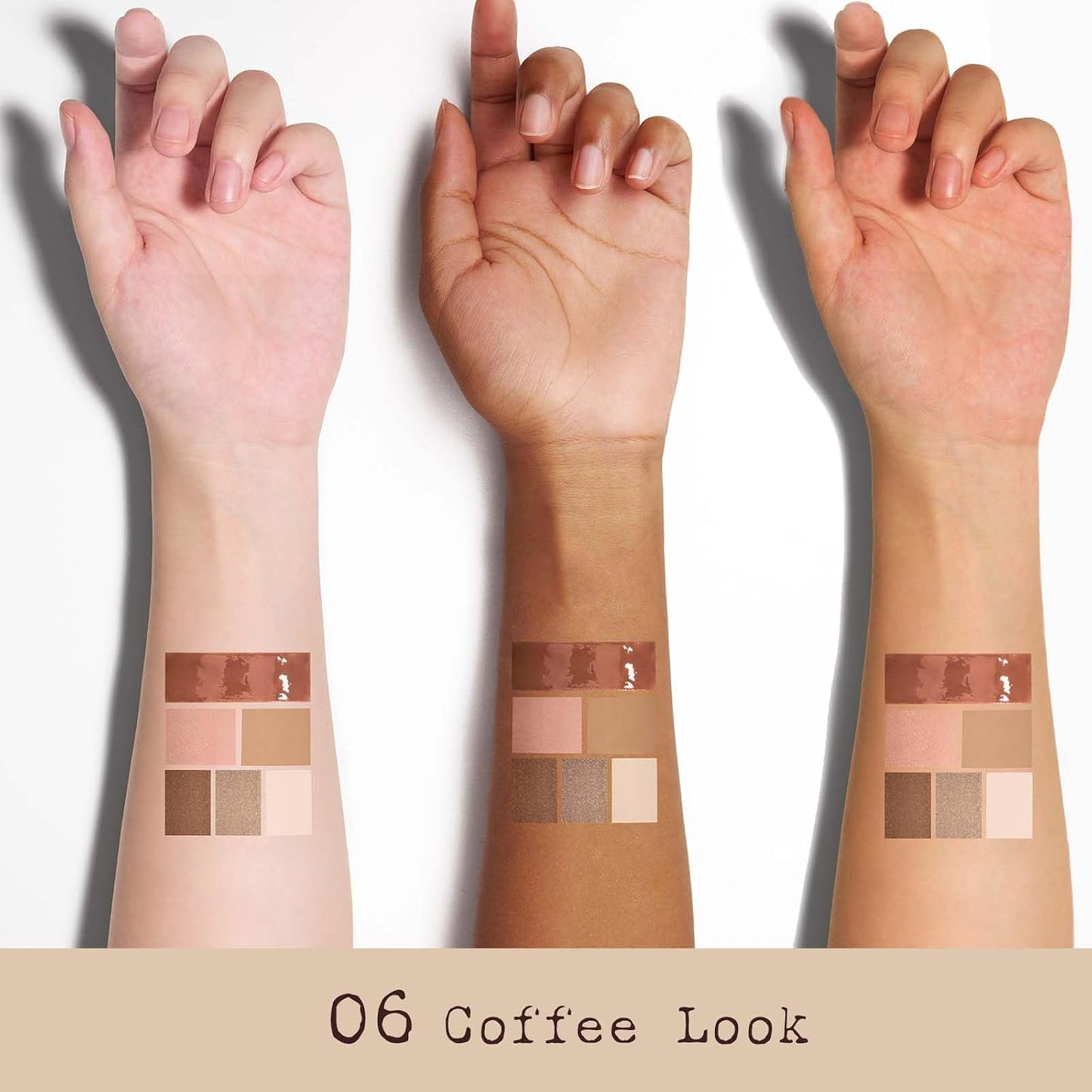 6 Color Multi-Use Face Palette - 5 in 1 Makeup Kit with Eyeshadow, Blush, Contour, Highlighter | Travel-Friendly Coffee Look