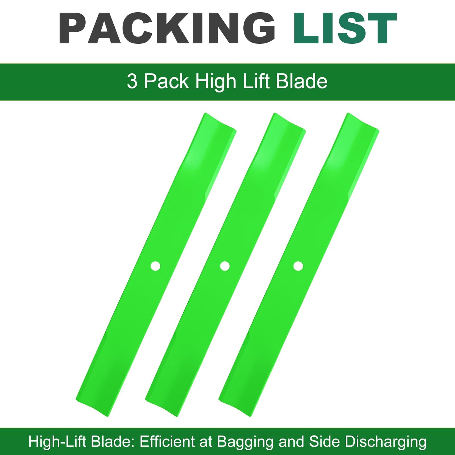 JSXDNWYJ High Lift Blade Set for Scag Ferris 61 inch Deck 48111 482879 1520842 Husqvarna 539101733