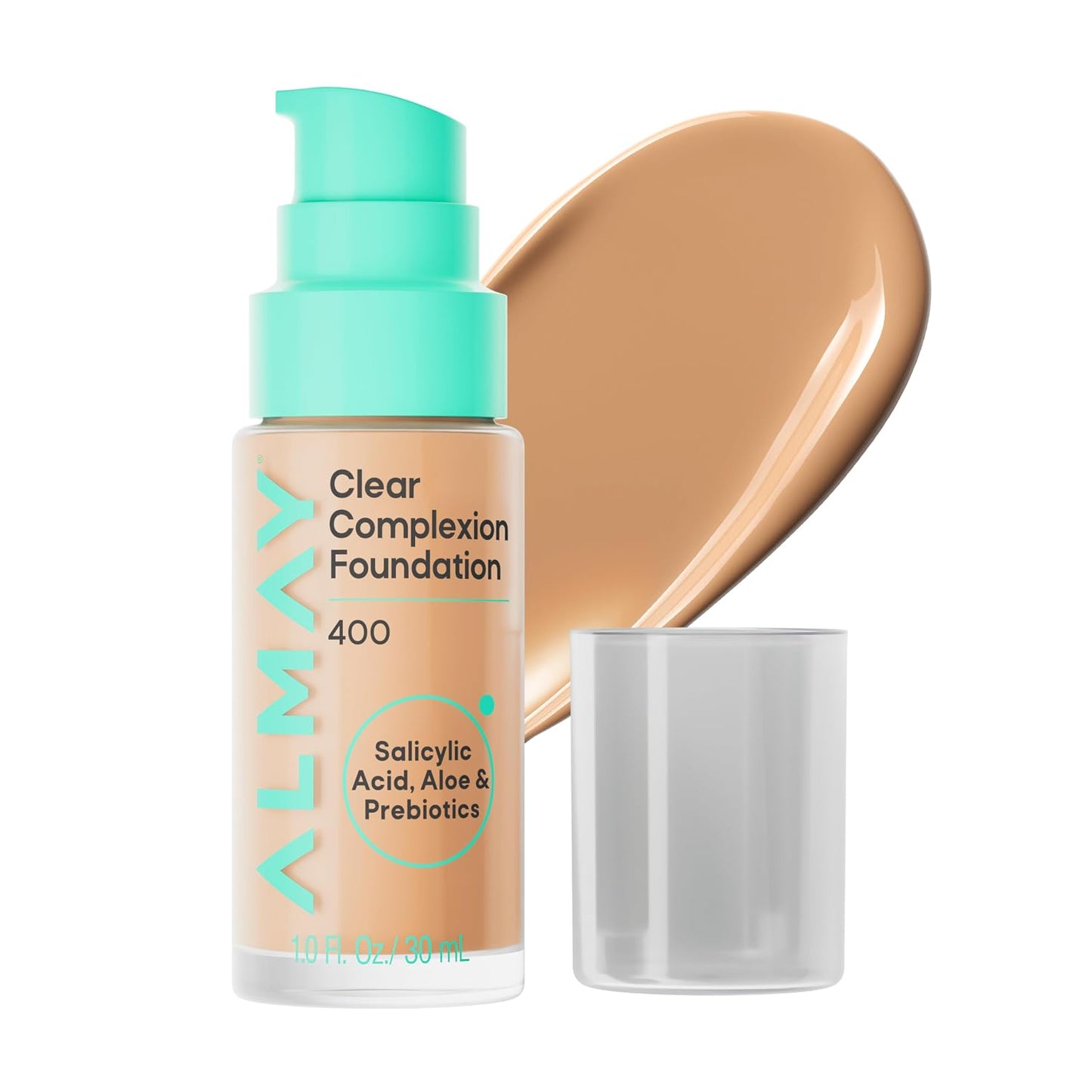 Almay Clear Complexion Foundation - Oil-Free Makeup for Acne-Prone Skin | Buildable Coverage, Soft-Matte Finish, 1 fl oz
