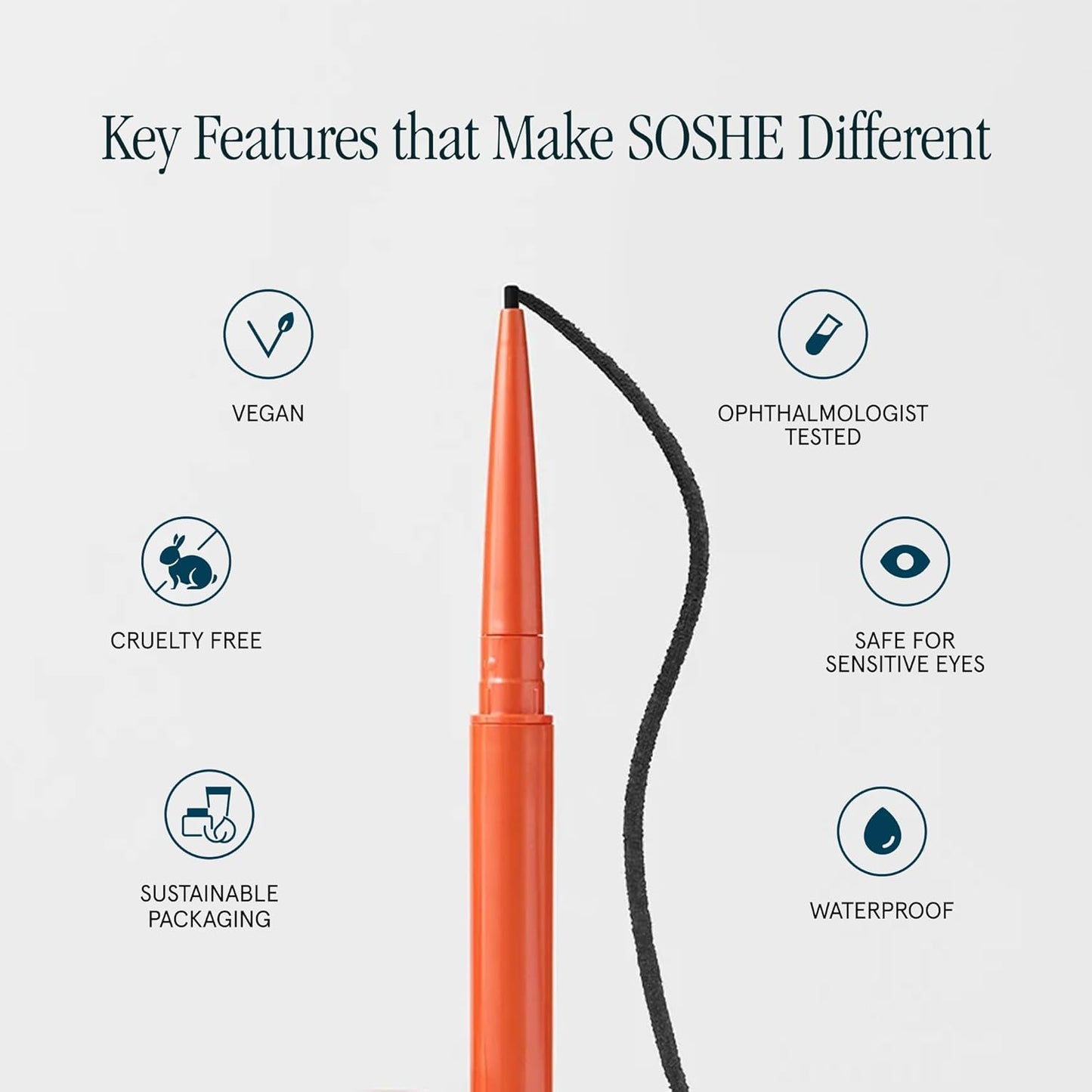 Waterproof Precision Eyeliner - 1.5mm Smudge-Proof Gel Liner | Easy Refills, Cruelty-Free (Lovesick - Burgundy Brown)