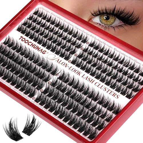 Manga Eyelash Clusters - 192pcs D-Curl Thick Extensions 12-18mm