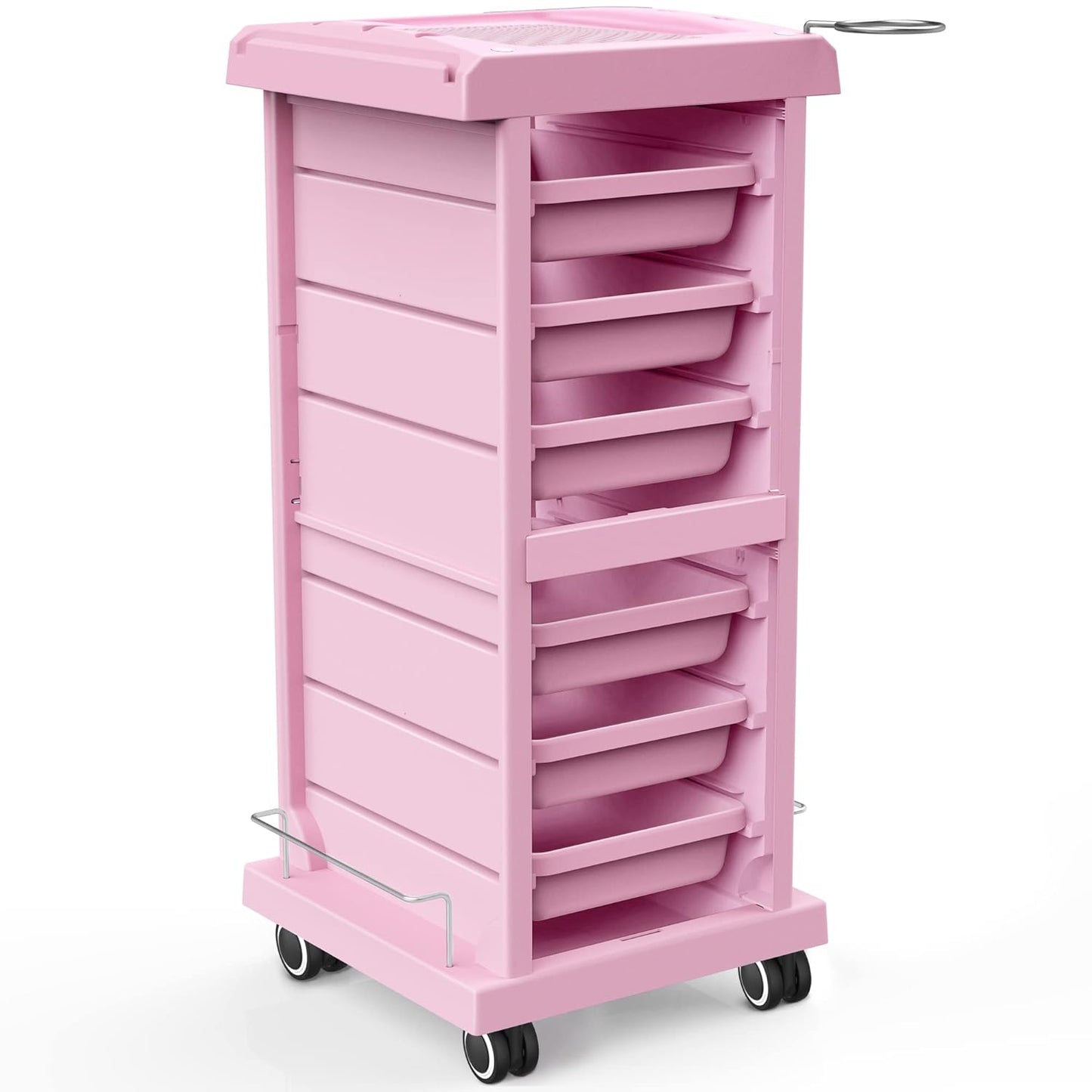Salon Trolley - Space-Saving Rolling Cart with 6-Tray Storage for Salons & Tattoos | Multipurpose Design