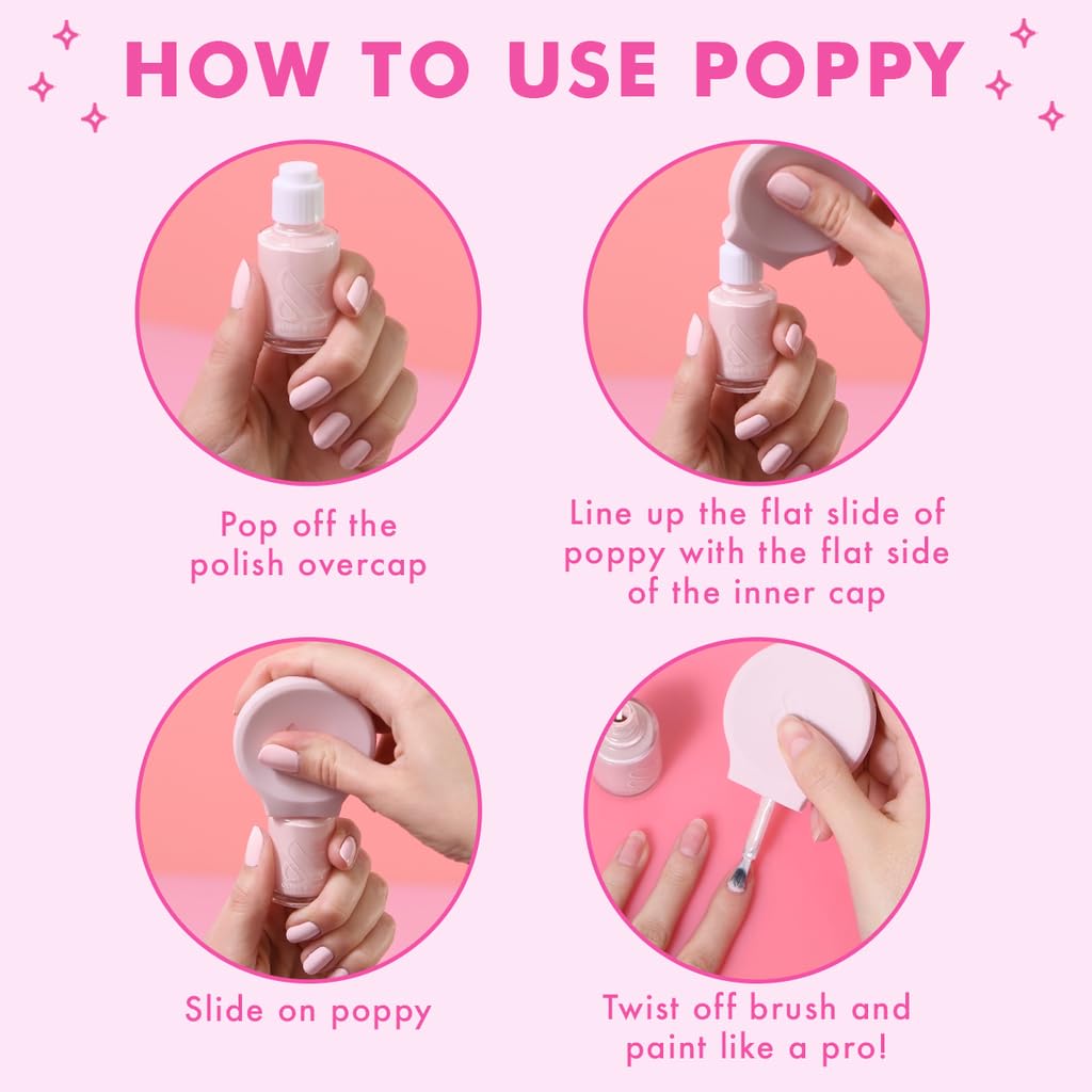 Olive & June - Universal Nail Polish Bottle Handle | Ergonomic Grip for Easy, Steady Manicures | Soft Silicone, Fits Any Bottle