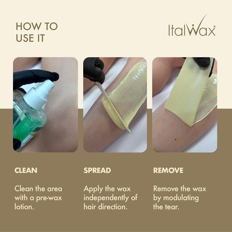 Italwax Classic Line White Chocolate Hard Wax Beads 2.2 lb (1 kg) – Long Setting Stripless Wax with Delicate Vanilla Fragrance for Large Areas & Easy Application – Made in Italy