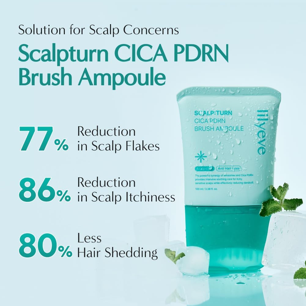 Lilyeve ScalpTurn Cica PDRN Scalp Serum - Strengthen Hair Roots & Relieve Itchy Scalp | 3.38 fl. oz