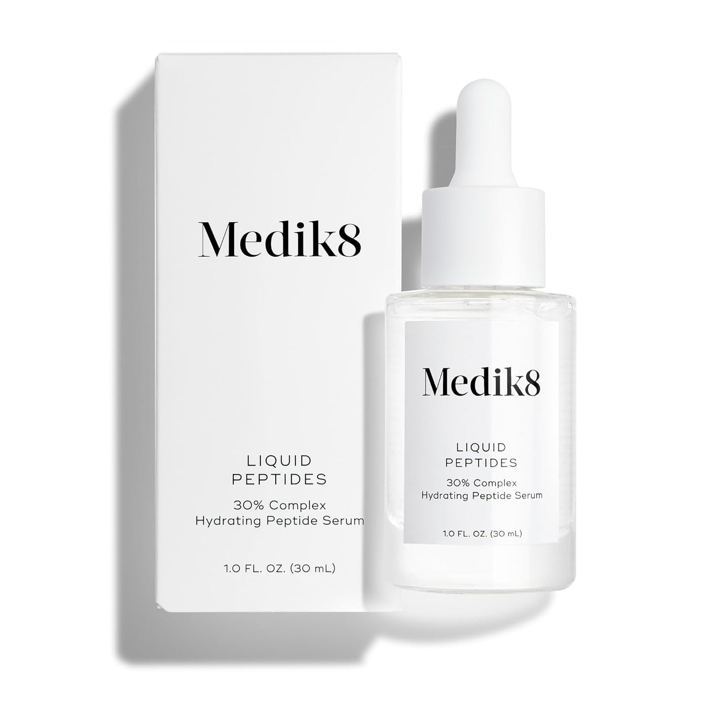 Medik8 Liquid Peptides Face Serum - Anti-Aging Hydrating Formula for All Skin Types | 1.0 oz