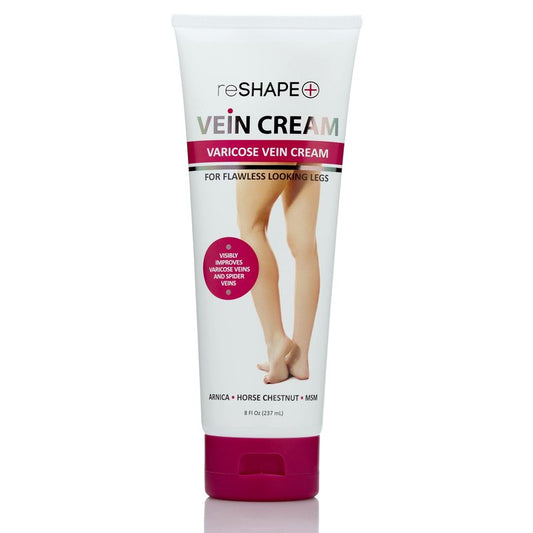 Reshape+ Varicose Vein & Vein Cream With Collagen, Arnica, & Horse Chestnut - Varicose Veins, Bruises, & Spider Veins, Varicose Vein Lotion For Legs & Body, 8 Fl Oz