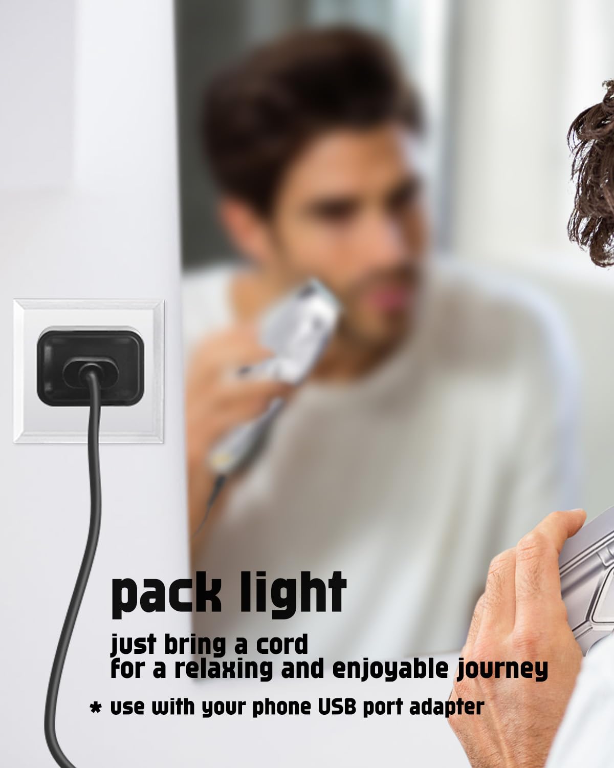 uijino Hair Clippers for Men Charger Compatible with Limural Clipper Charging Cord for Limural PRO Professional Hair Clippers and Trimmer Kit for Men K11S K11G, 3.3ft Power Cord