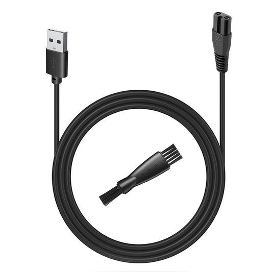 uijino USB Charging Cable Compatible with Ufree Beard Trimmer, 5V Charger for Ufree Electric Hair Trimmer U-1176 Hair Cutting Kits Body Shaver Hair Clippers Razor, 1 Cleaning Brush, 3.3ft Power Cord