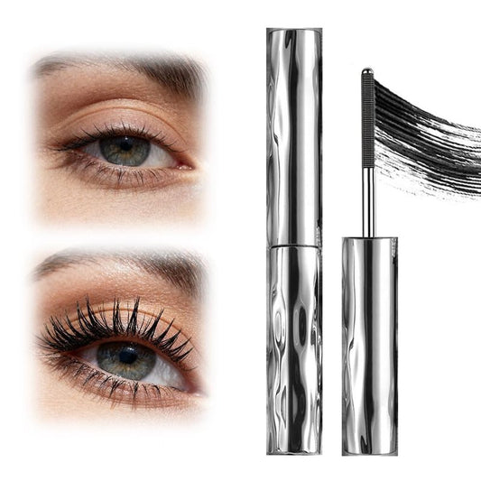 Waterproof Metal Wand Mascara - Volume & Length for Natural, Non-Smudged Lashes | Long-Lasting Curling Tubular Formula