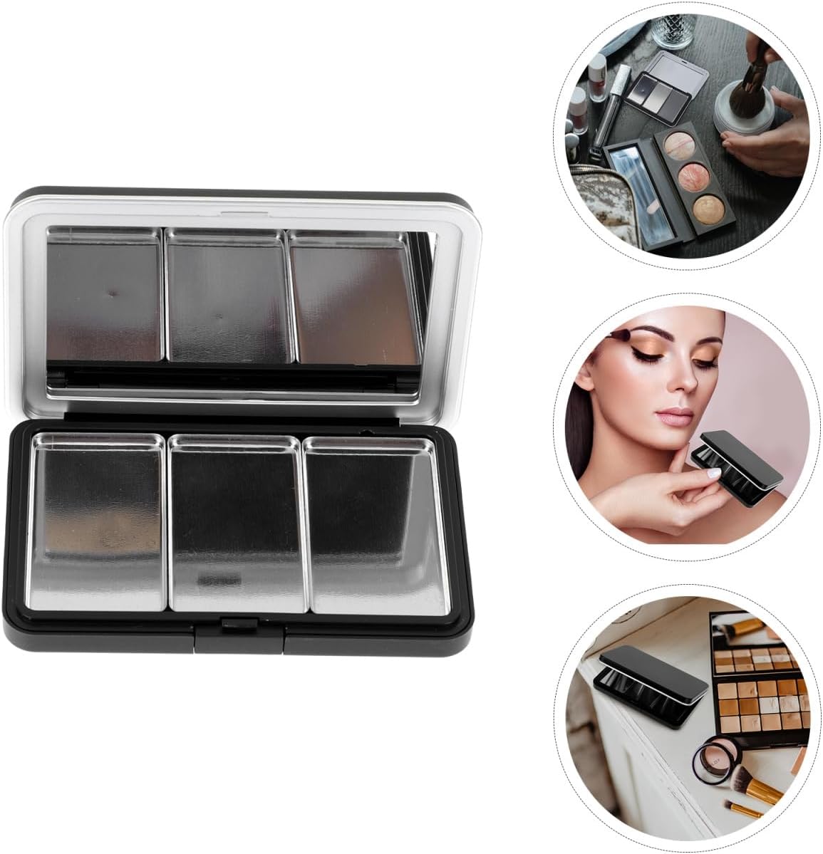 Multi-Function Eyeshadow Storage Box - Portable DIY Makeup Organizer | 4.33x2.75x0.39 In for Travel