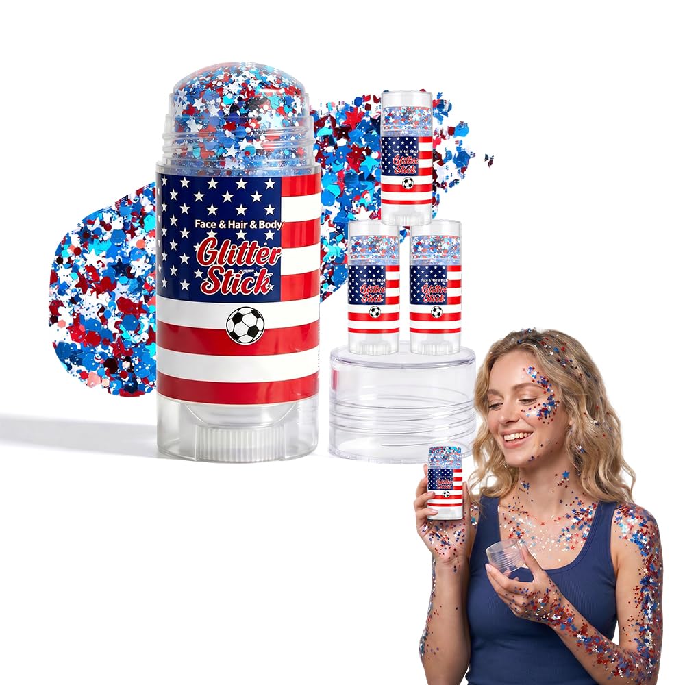 Face Paint Stick for Sports Fans - Washable Red, White & Green Body Paint for Baseball & Soccer Games | 2026 Design