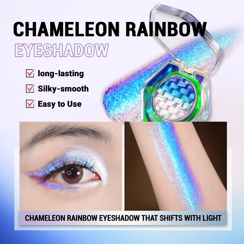 REPULOS Rainbow Chameleon Eyeshadow 0.05oz - Multichrome Face & Eye Highlighter - Rainbow-03