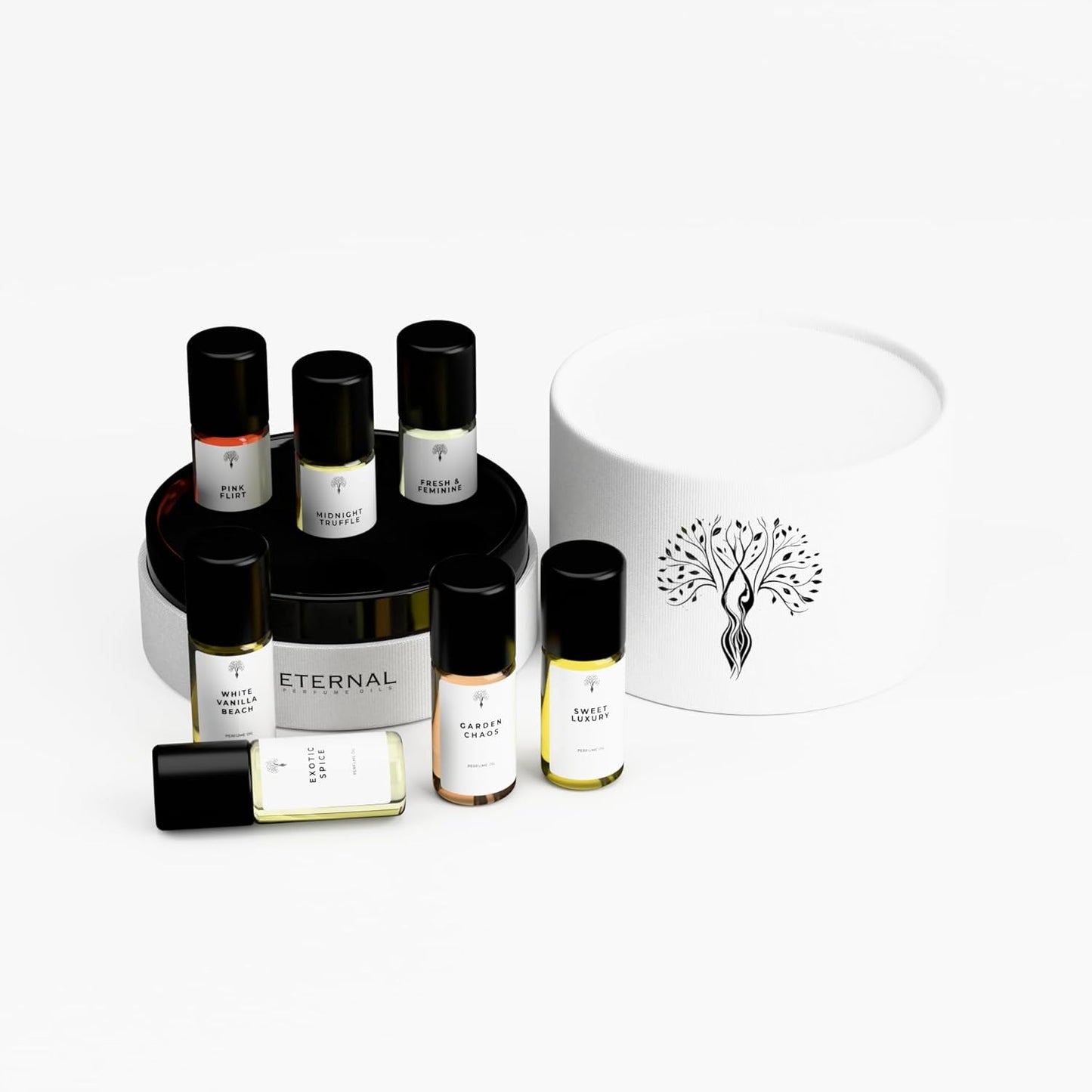 Eternal Perfume Oils Gift Set - 6 Exquisite Scents | Long-Lasting, Alcohol-Free Unisex Travel Size Perfumes
