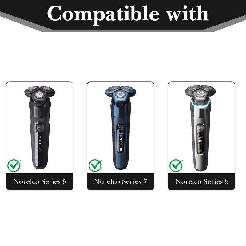 Linkidea Electric Shaver Case, Shaver Stroage Case Compatible with Philips Norelco Series 5, 7, 9, Travel Portable Protection Shaver Bag for Men (Black)