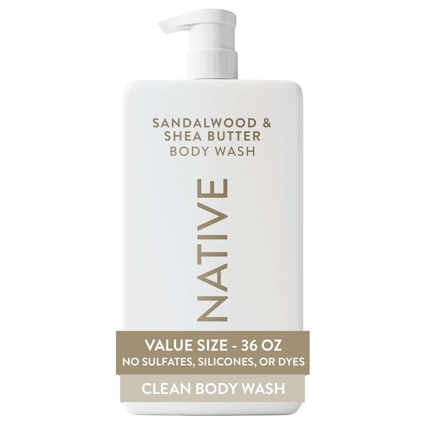 Native Body Wash - Eucalyptus & Mint, Sulfate-Free Formula | 36 oz Pump Bottle for Men & Women