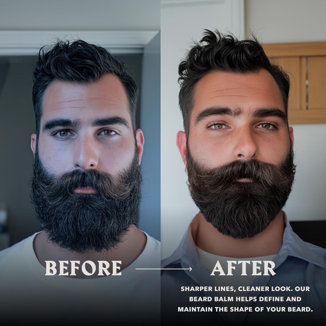Striking Viking Beard Balm for Men - Unscented, 2 Ounces - Fragrance Free Care & Styling - Travel-Sized Beard Softener Balm with Aegan & Jojoba Oils