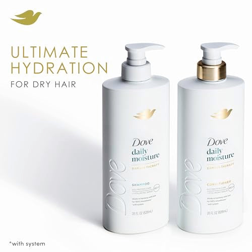 Dove Conditioner Daily Moisture for Dry Hair with Bio-Protein Care Technology and Hyaluronic Serum 28 Fl Oz
