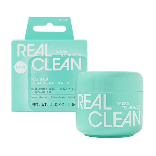 Real Techniques Makeup Removing Balm - Hydrating Cleansing Balm with Hyaluronic Acid & Vitamin A | 2 fl. oz Jar