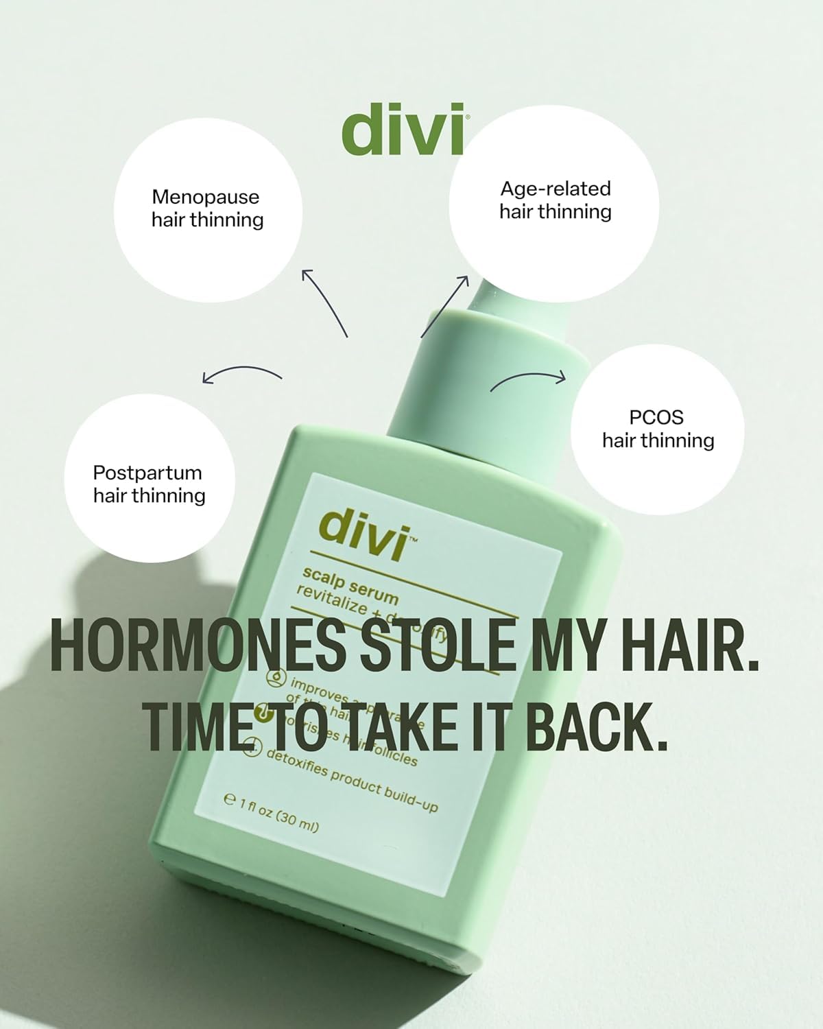 Divi Scalp Serum - Thinning Hair Treatment with Amino Acids, Caffeine & Rosemary Oil | Non-Greasy Formula for Healthy Scalp & Fuller Hair