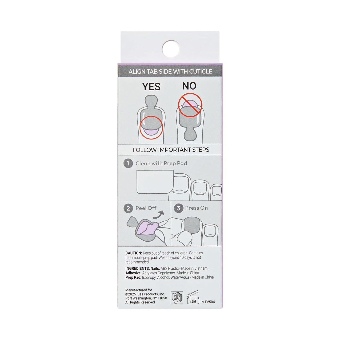 Kiss Impress No Glue Mani Press On Nails, Design, 'Is This Love', Pink, Short Size, Squoval Shape, Includes 24 Toenails, Prep Pad, Instructions Sheet, 1 Manicure Stick, 1 Mini File