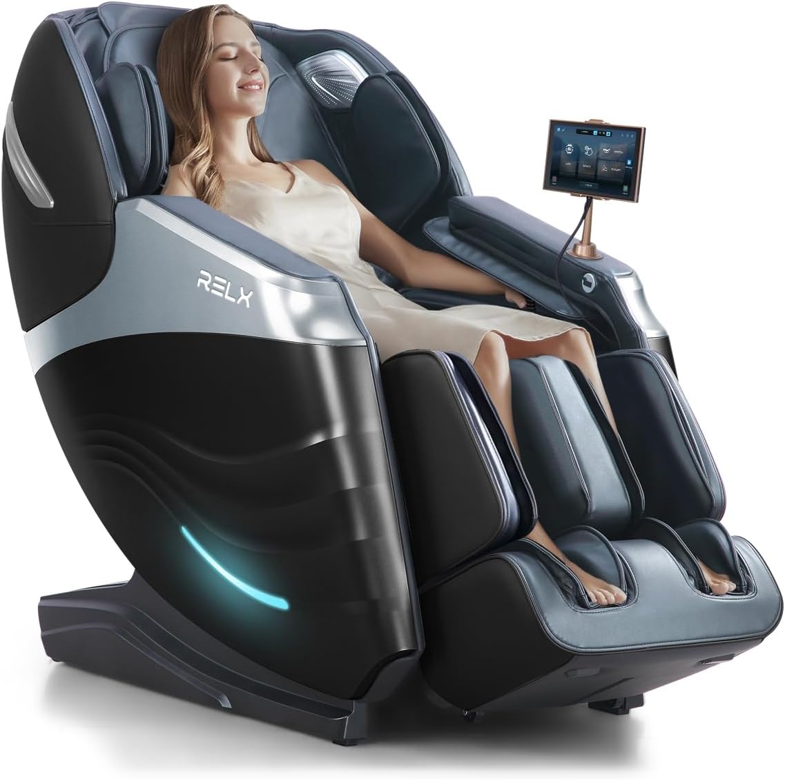 Full Body Shiatsu Massage Chair - 20 Modes, Zero Gravity, Built-In Heat & AI Control | Black