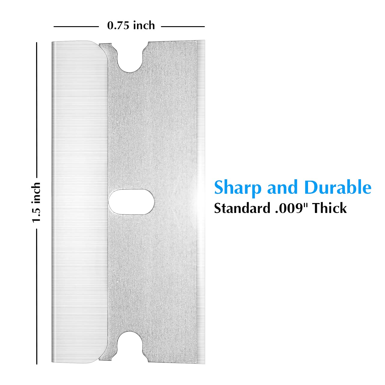 JIKIOU 200PCS Single Edge Razor Blades, Industrial Scraper Razor Blades, One Edge Razor Blade, Replacement Box Cutter Blades, Suitable for Removing Labels, Decals, Stickers