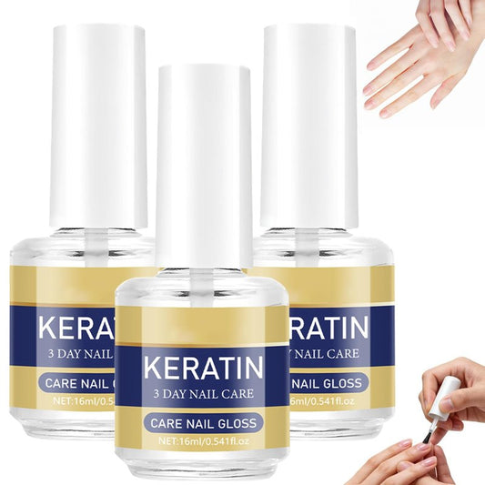 TRWLCFF 3 Pack Keratin Nail Care Oil, 3 Days Nail Care, Keratin & Amino Acid Nail Strengthening Oil for DryWeak & Brittle Nails, Hydrating Support for Dry Brittle Nails (16ml/0.54oz Each)