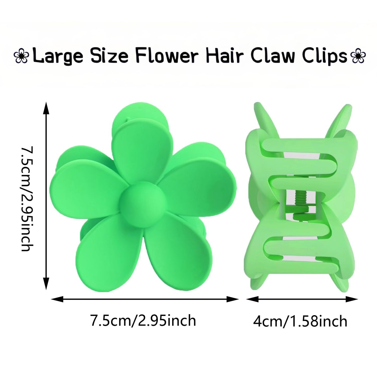 Hawaiian Flower Hair Clips, 8PCS Large Claw Clips for Women Thick Thin Hair, Cute Dasiy Plumeria Hibiscus Hair Clips, Summer Beach Essentials Hair Accessories for Girls 8 Colors