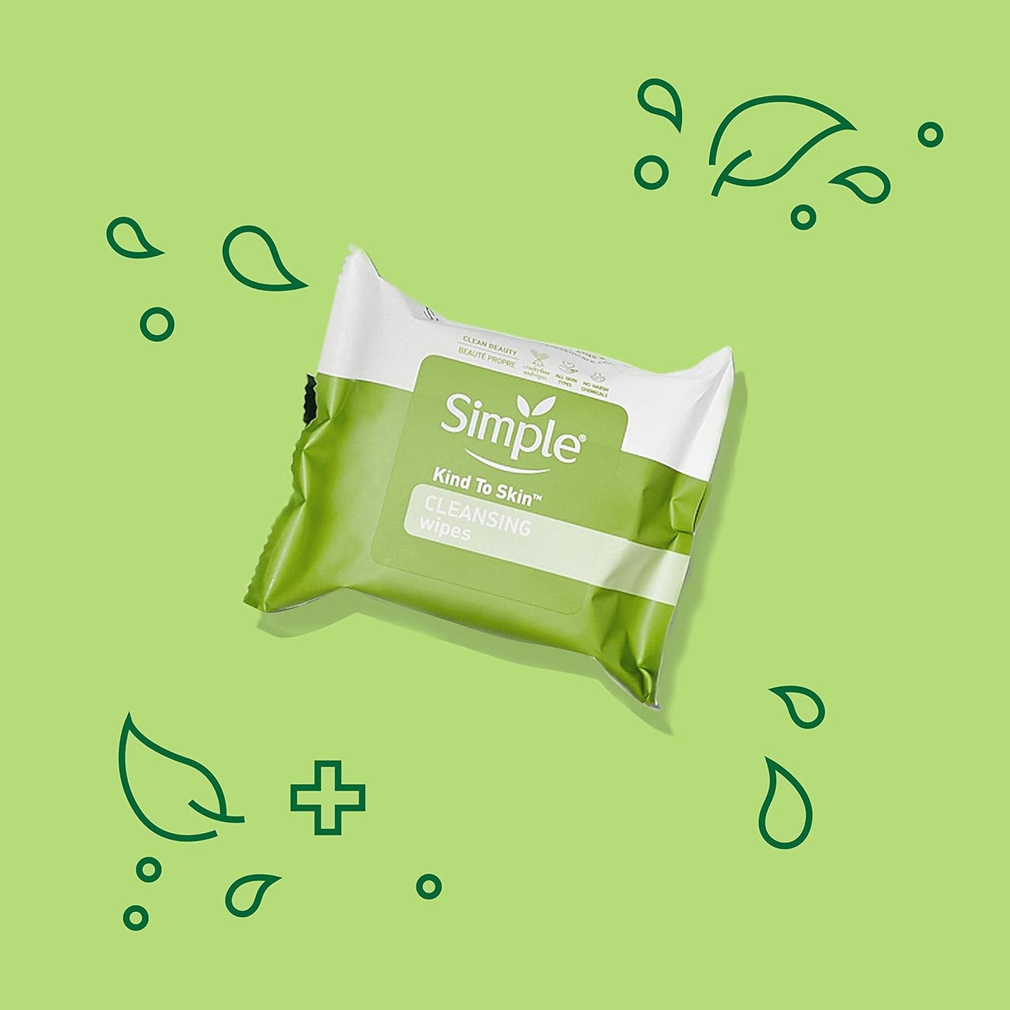 Gentle Makeup Remover Facial Wipes - Kind to Skin, 25 Count | Dye-Free & Chemical-Free