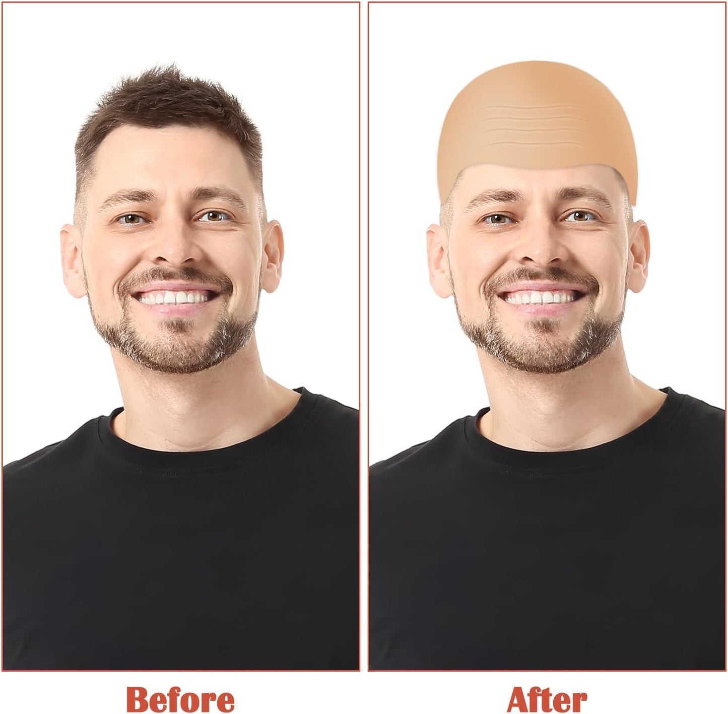 Latex Bald Cap Set - Adult Bald Cap & Nylon Wig Caps for Halloween, Cosplay & Costume Parties