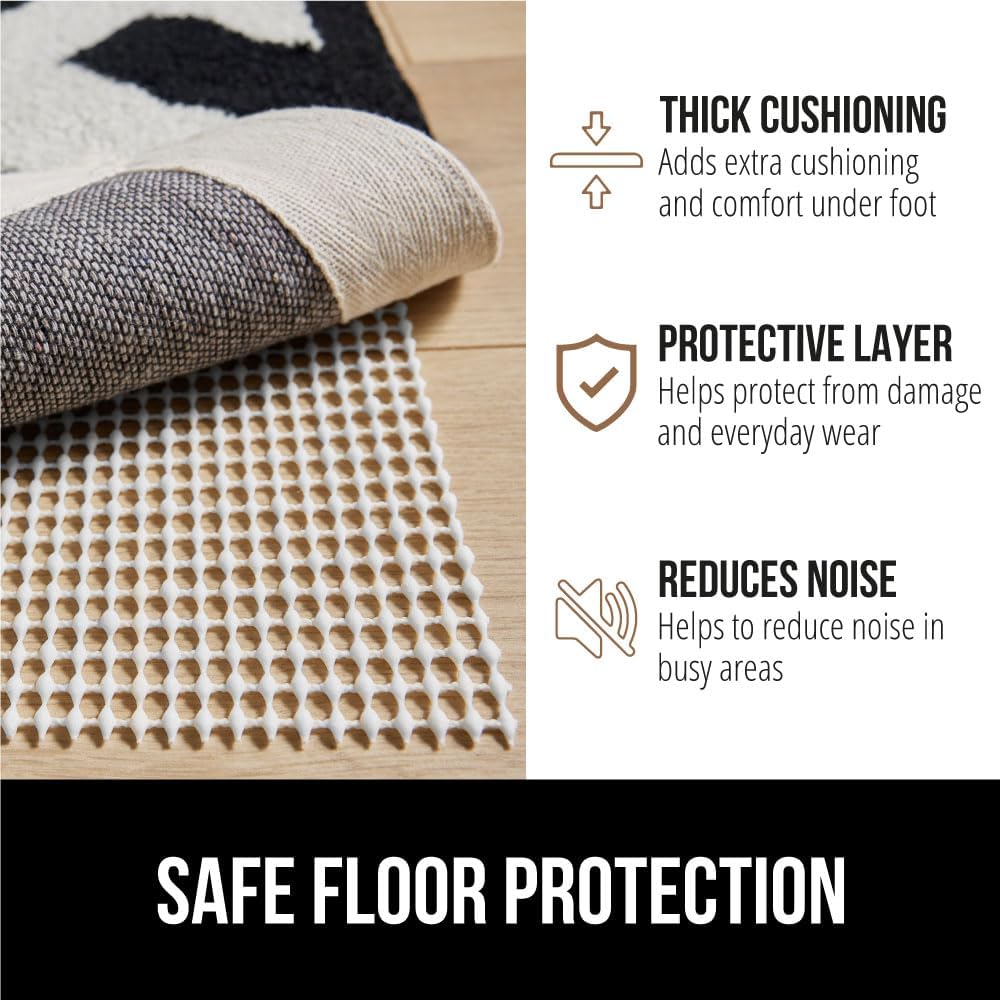 Gorilla Grip® Rug Pad Gripper - Slip Resistant Area Rug Cushion for Tile & Hardwood Floors | 2x3 FT