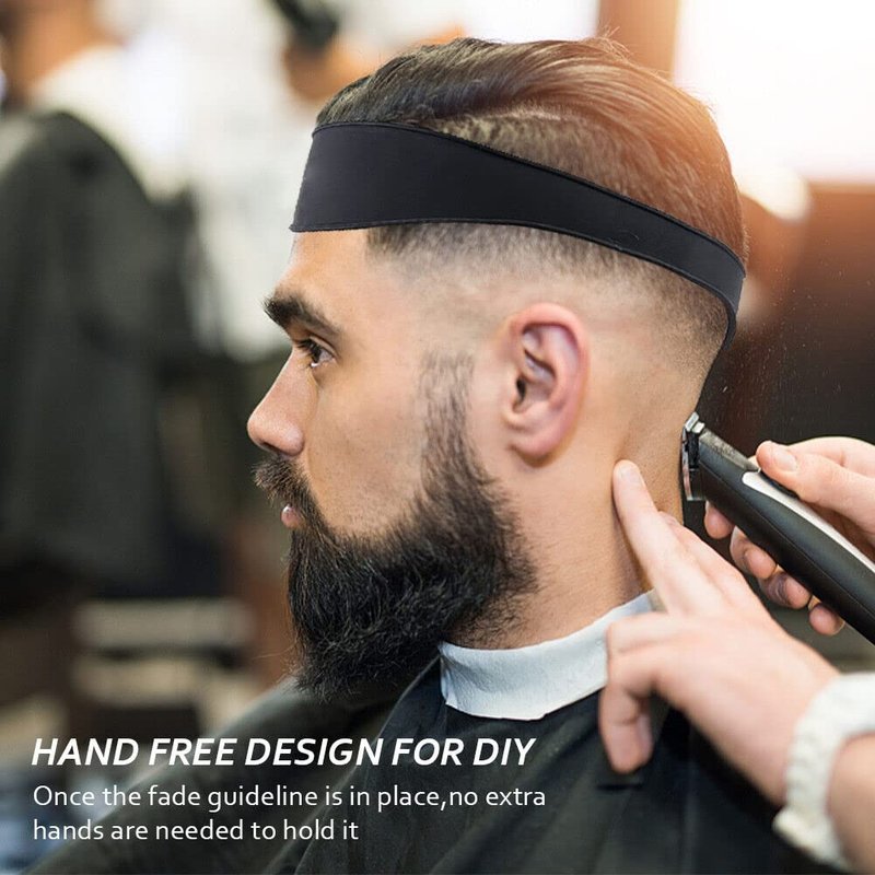 Bebeeco Neckline Shaving Template, Hair Cutting Guide Curved Neck Hair Shaving Template Soft Silicone Neckline Trimming Template for DIY Home Haircuts (Black)