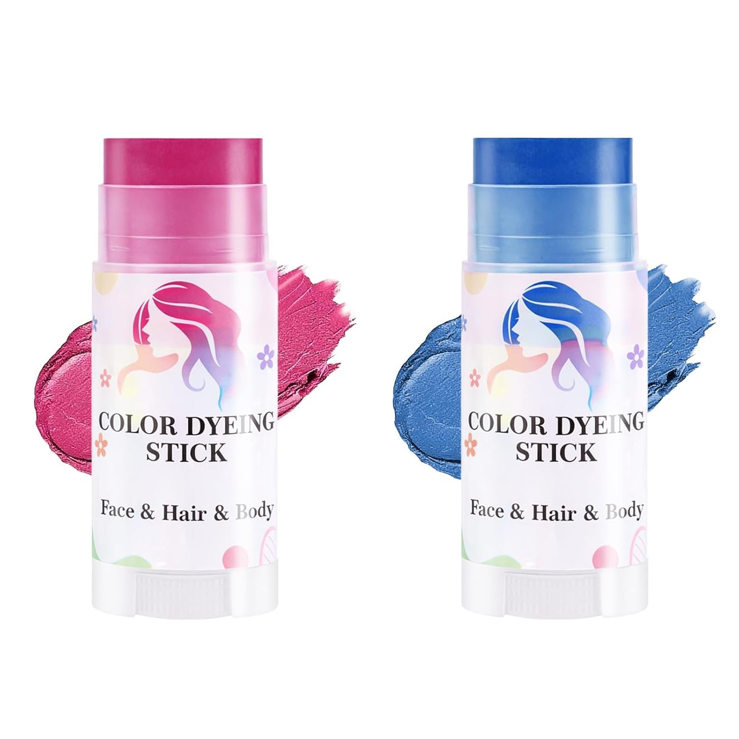 Temporary Pink Hair Color Stick - Waterproof & Washable Hair Dye for Festivals, Raves, Cosplay | Face & Body Paint