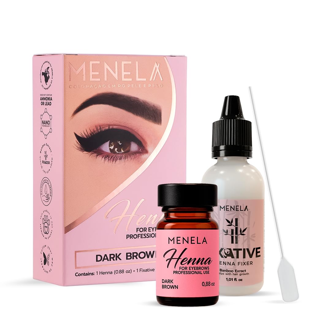Black Henna Color Kit - Up to 60 Applications, Vegan & Ammonia-Free | Includes 2.5g Henna & 15ml Fixer