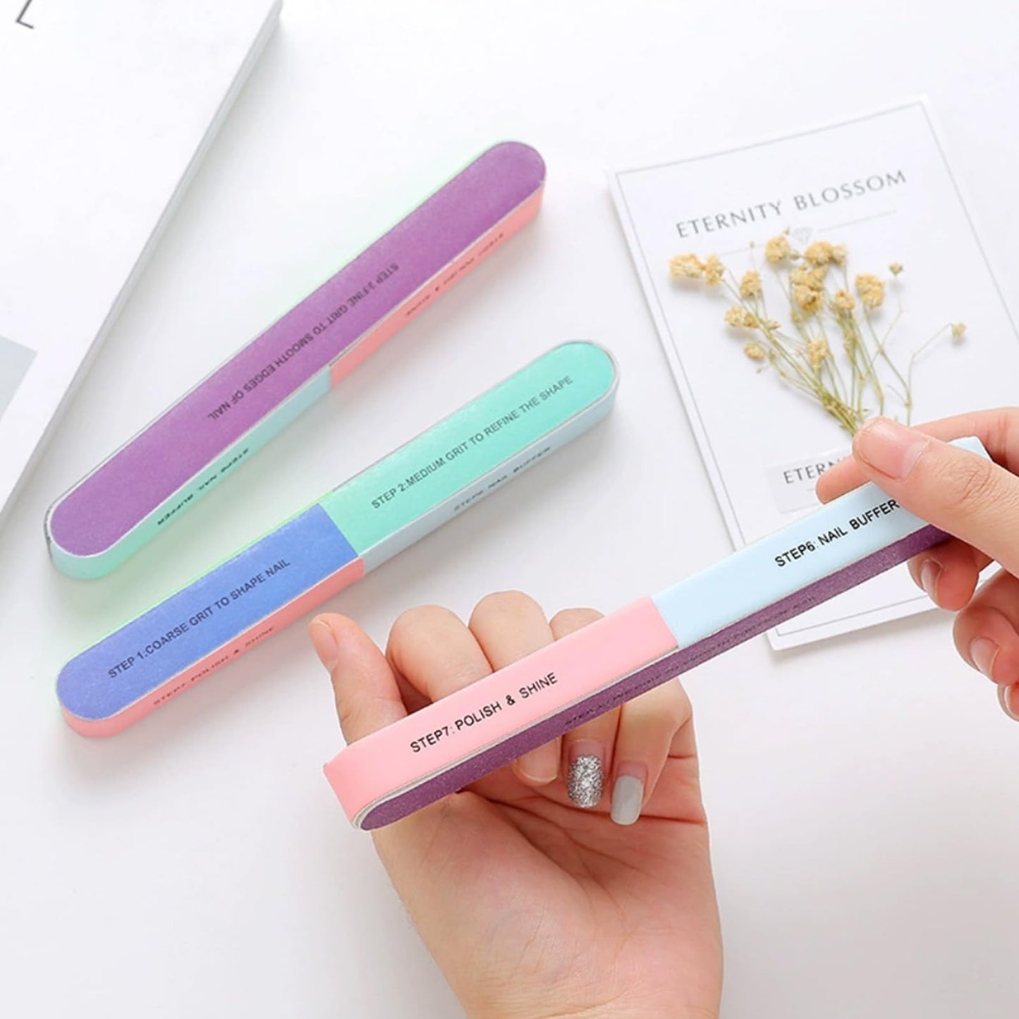 MultiSided Nail File for Women Men Professional Manicure Buffer Stick for Shaping Smoothing and Polishing Nail Art and Care