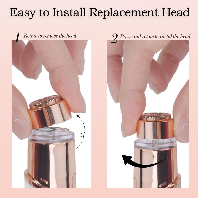Finishing Touch Flawless Facial Hair Remover, Generation 3 Replacement Heads with 18 Karat Gold-Plated Head, 3 Pack