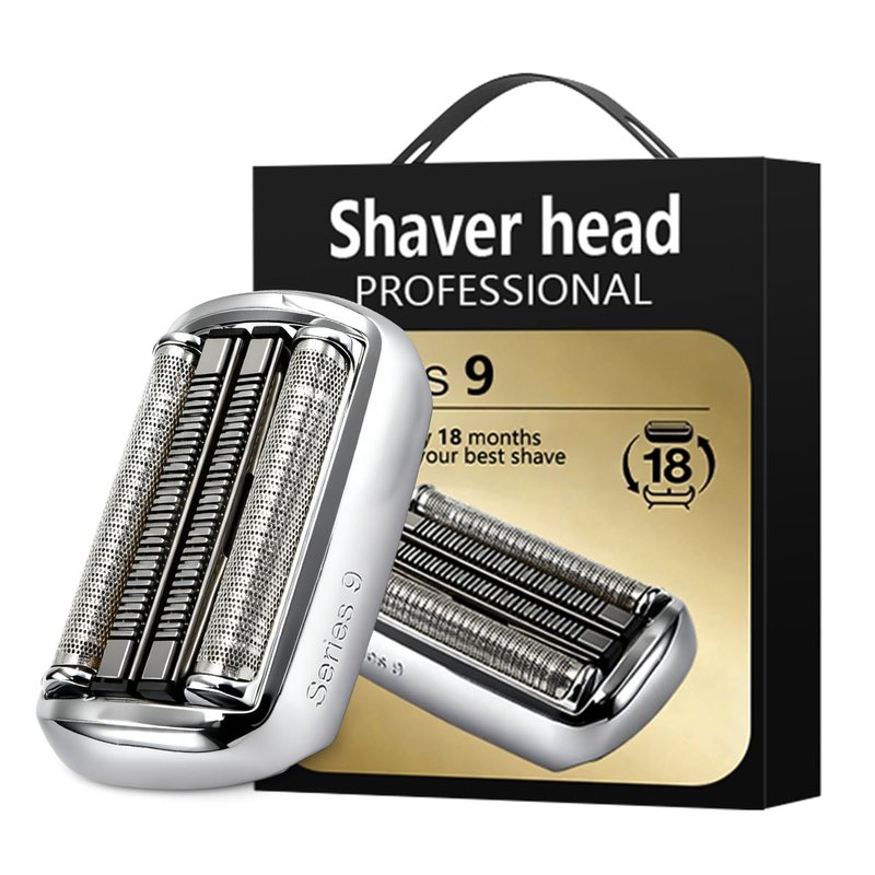THORIFLY 92S Series 9 Replacement Head, Foil Shaver Replacement Head Compatible with All Braun Series 9 Electric Shavers, Fits 9477cc 9330s 9465cc 9460cc 9419s 9390cc 9385cc (Silver) (92S)
