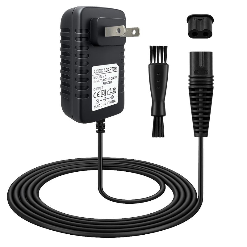 Replacement Charger Compatible with Braun Shaver Series 9 8 7 6 5 3 1, 12V 400mA Power Cord for Braun Electric Razor S3 S5 S7 S9 3040s 340s 370 9385cc 9290cc 9095cc, 5ft Cable+ Cleaning Brush