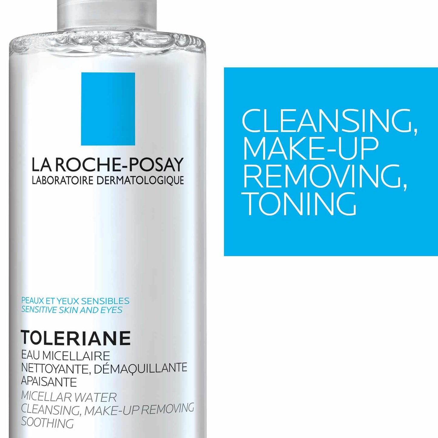 La Roche-Posay Micellar Cleansing Water - Gentle Makeup Remover for Sensitive Skin | Hydrating Face Toner 13.5 oz