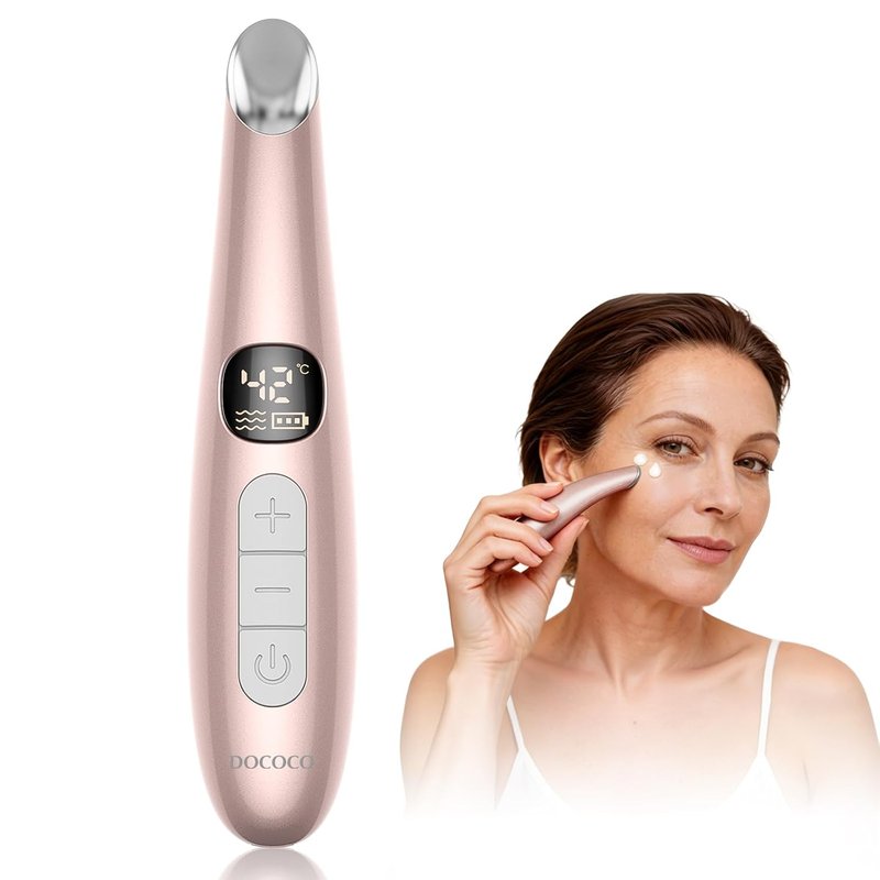 Eye Lift Wand - Heated Eye Massager for Dark Circles & Puffiness | Champagne Gold