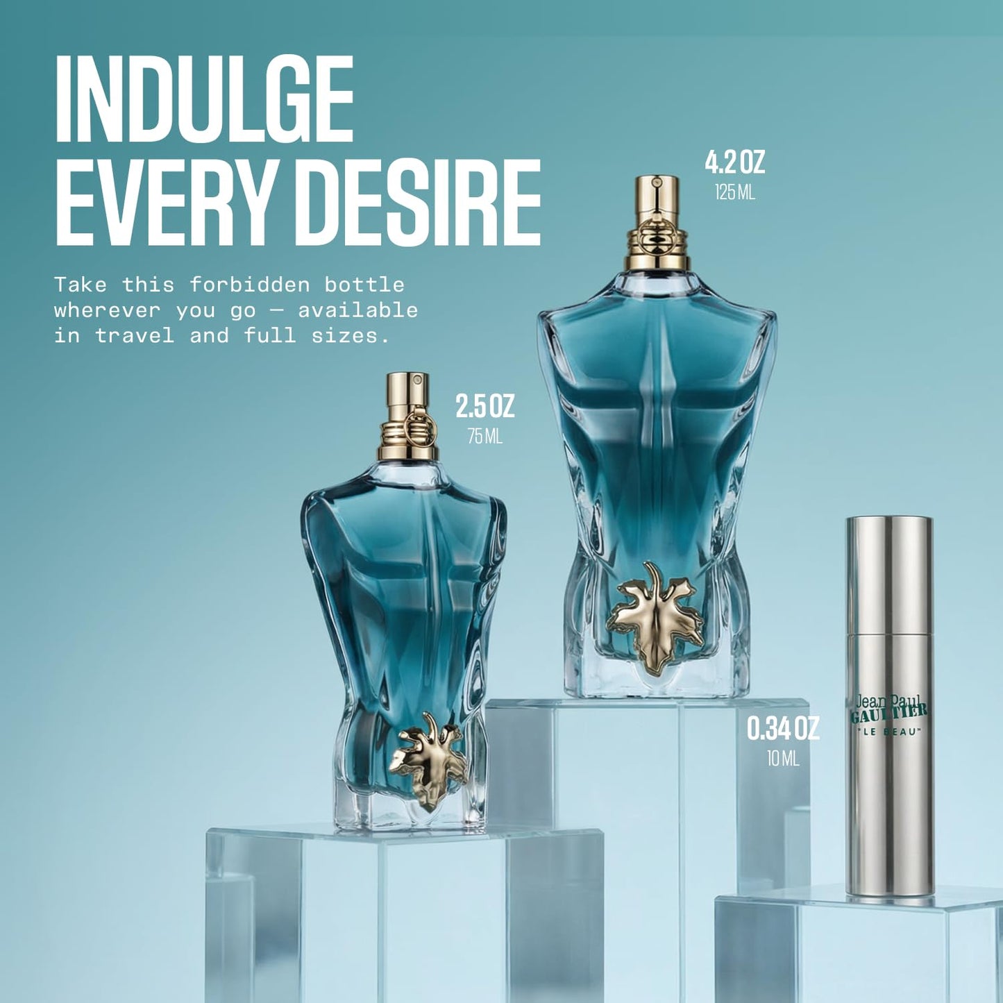 Jean Paul Gaultier Le Beau Eau de Toilette for Men - Addictive Woody Cologne with Bergamot & Coconut | 4.2 oz Spray