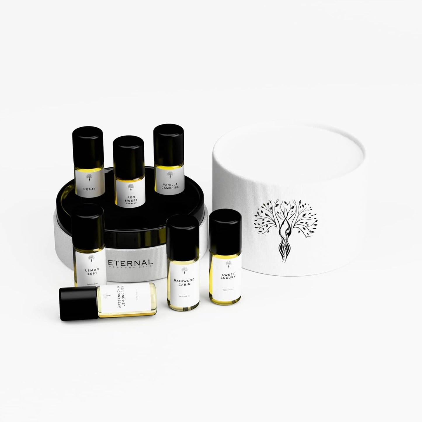 Eternal Perfume Oils Gift Set - 6 Exquisite Scents | Long-Lasting, Alcohol-Free Unisex Travel Size Perfumes